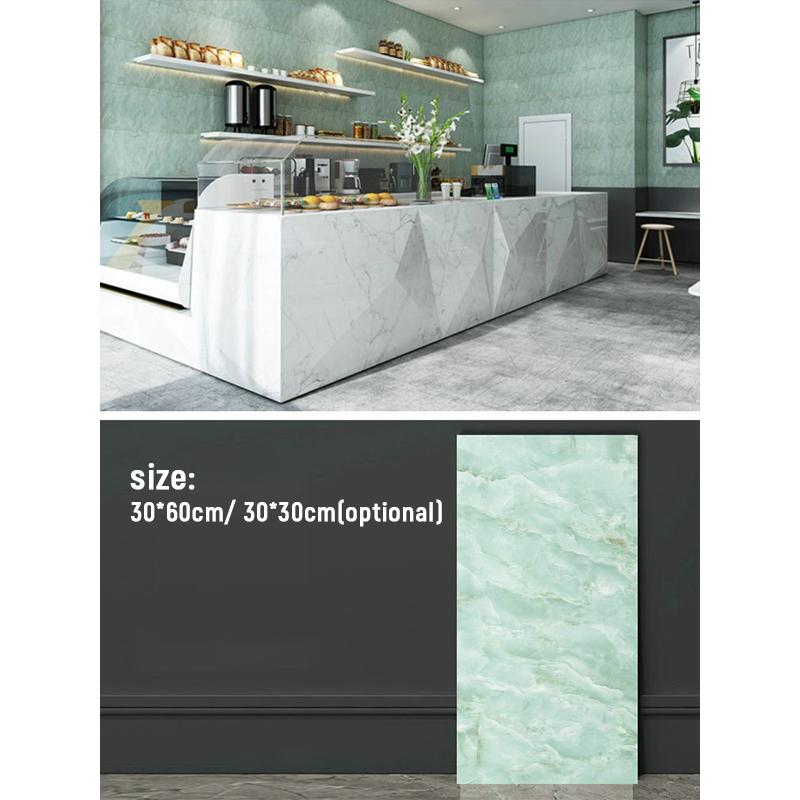10pcs Marble Tiles Stickers Waterproof Scratch-resistant Kitchen Wardrobe Bathroom Home Decor Self-adhesive Floor Wall Decals