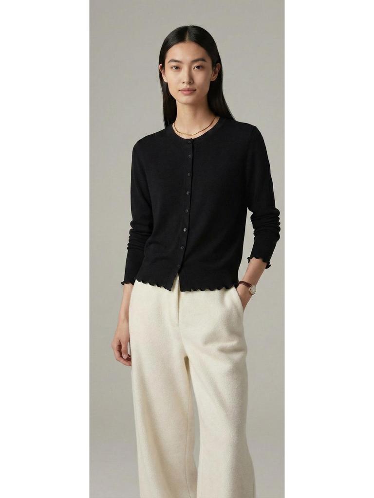 2026 Hangzhou Women's Summer Mulberry Silk Lyocell Cardigan T-shirt: Sun Protection & Body Concealment