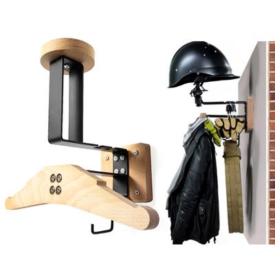 Wall Mount Motorcycle Helmet Holder Jacket Hanger Strong Load-bearing Simple Installation Tactical Gear Organizer Cycling Suit Storage Rack