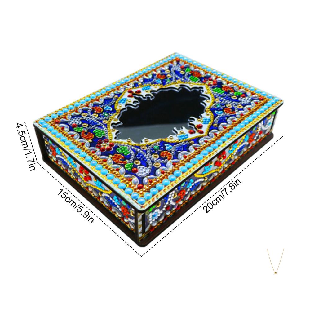 

Gem Painting Jewelry Case Gem Art Box With Mirrors Kit Arts And Crafts Desktop Decor Gem Painting Kits For Women Girls
