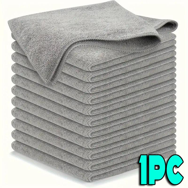 

1/50 шт. Серые утолщенные супервпитывающие салфетки из бамбукового угля для мытья посуды, кухонные тряпки для вытирания, микрофибровые чистящие салфетки