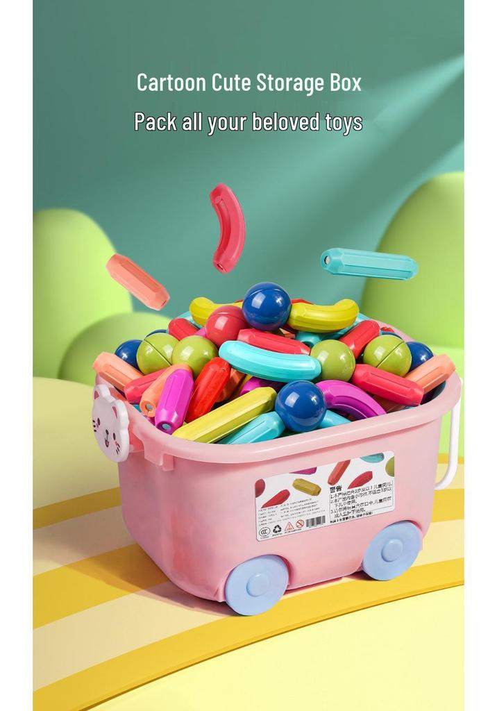 3D Magnetic Rod Building Blocks for Kids - Strong Magnet Puzzle Toy for Boys