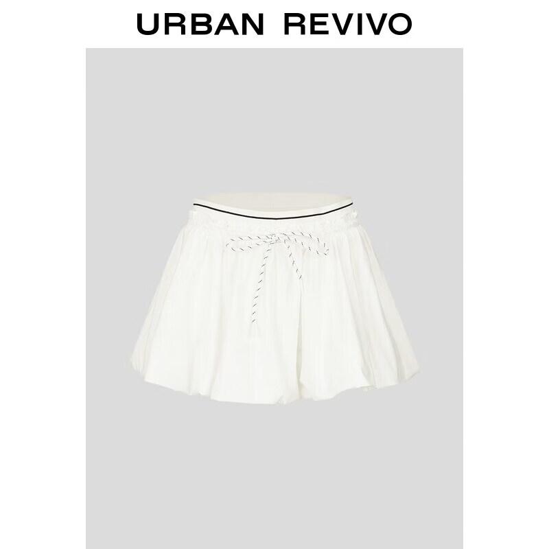 

UR 2026 Spring Women s Color-block Lace-up Skirt S