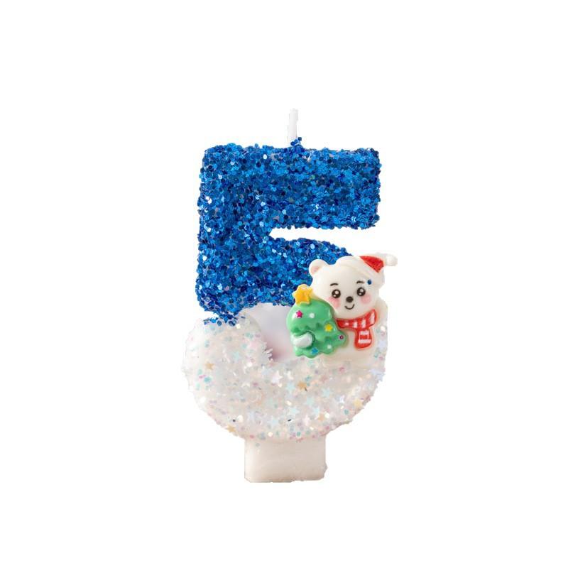 Innovative Christmas Party Atmosphere Decoration Snowman Numbers Candles