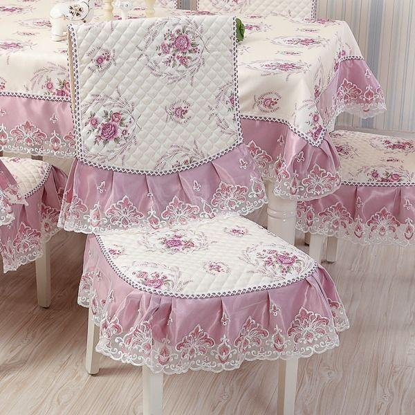Restaurant Decoration Seat Mats Pastoral Style Home Dining Chair Cushion Four Seasons Universal Anti-slip Soft Cushion Dust Cover for Furniture one size
