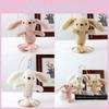 Cute Fluffy Bunny Plush Toy With Short Plush Fur For Girls Bags And Accessories