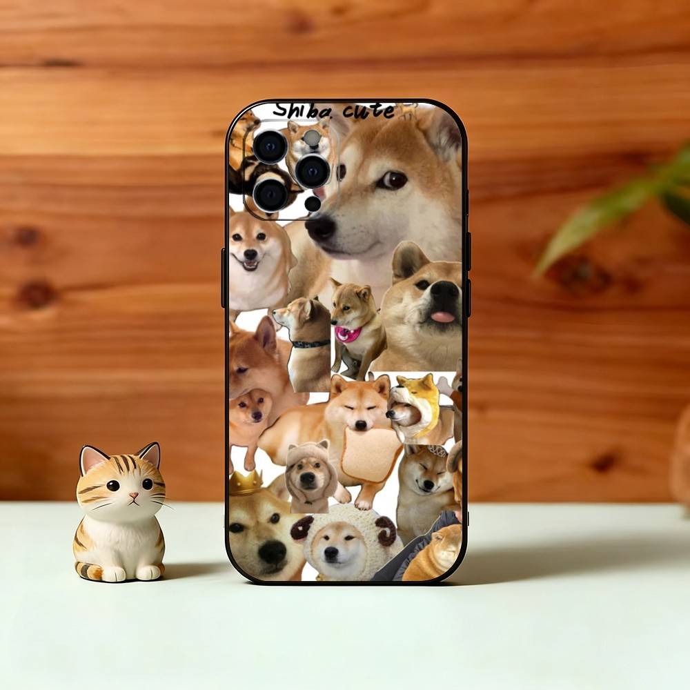 Shiba Inu Phone Case For iPhone 17, 16,15,14,13,12,11 Plus,Pro Max, Others Soft Black Cover