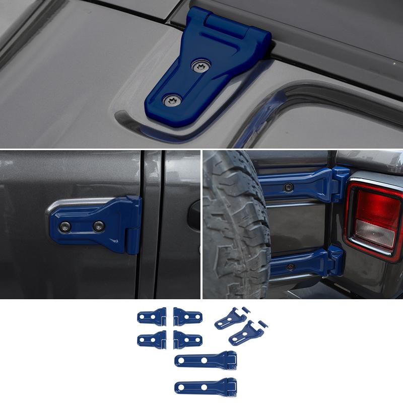 

ABS дверь капот запасное колесо крепление петли декоративная крышка наклейка подходит для Jeep Wrangler JL 2018 Up 2-дверная версия внешние аксессуары синий