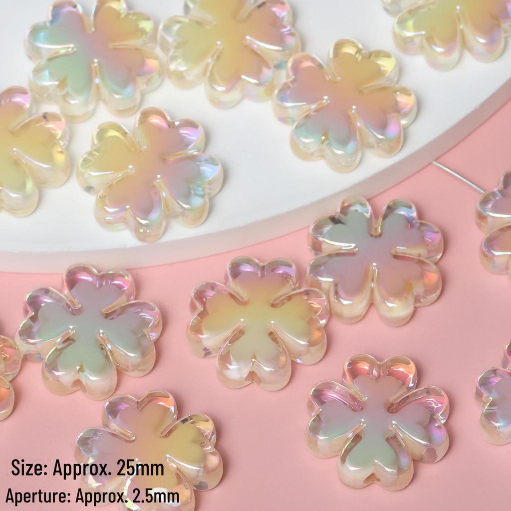 Cute Coffee-Toned Butterfly Flower Love Acrylic Beads for DIY Phone Chains and Necklaces