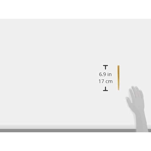 Alphax Children's Chopsticks, Chestnut, 16.5cm, Pointed Octagonal Wood, 905905