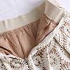 Vintage Women's Crochet Hollow Lace Skirt Casual High-waist Slim A-line Skirt Spring