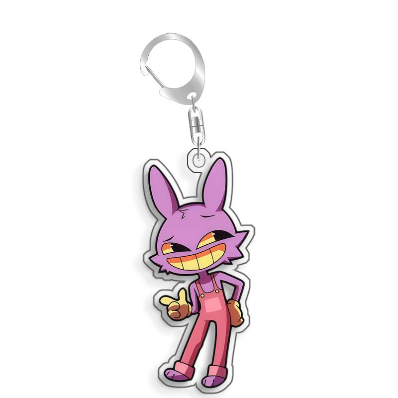 For The Amazing Digital Circus Pomni Kinger Ragatha Gangle Acrylic Selfmade Cute Cartoon Anime Keychain Pendant Toy Gift 5cm