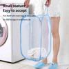 Nylon Mesh Fabric Laundry Storage Basket For Toy Foldable Washing Basket Dirty Clothes Sundries Basket Box Storage Basket