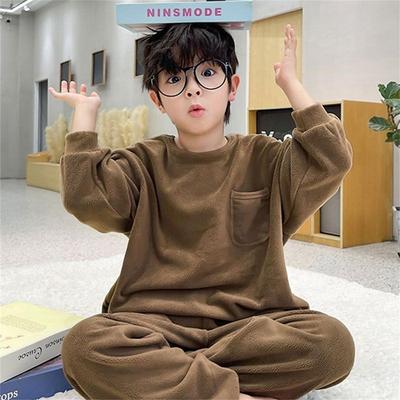Jungen Herbst/Winter Fleece Pyjama Set - Samt, Mittel/Große Kinder