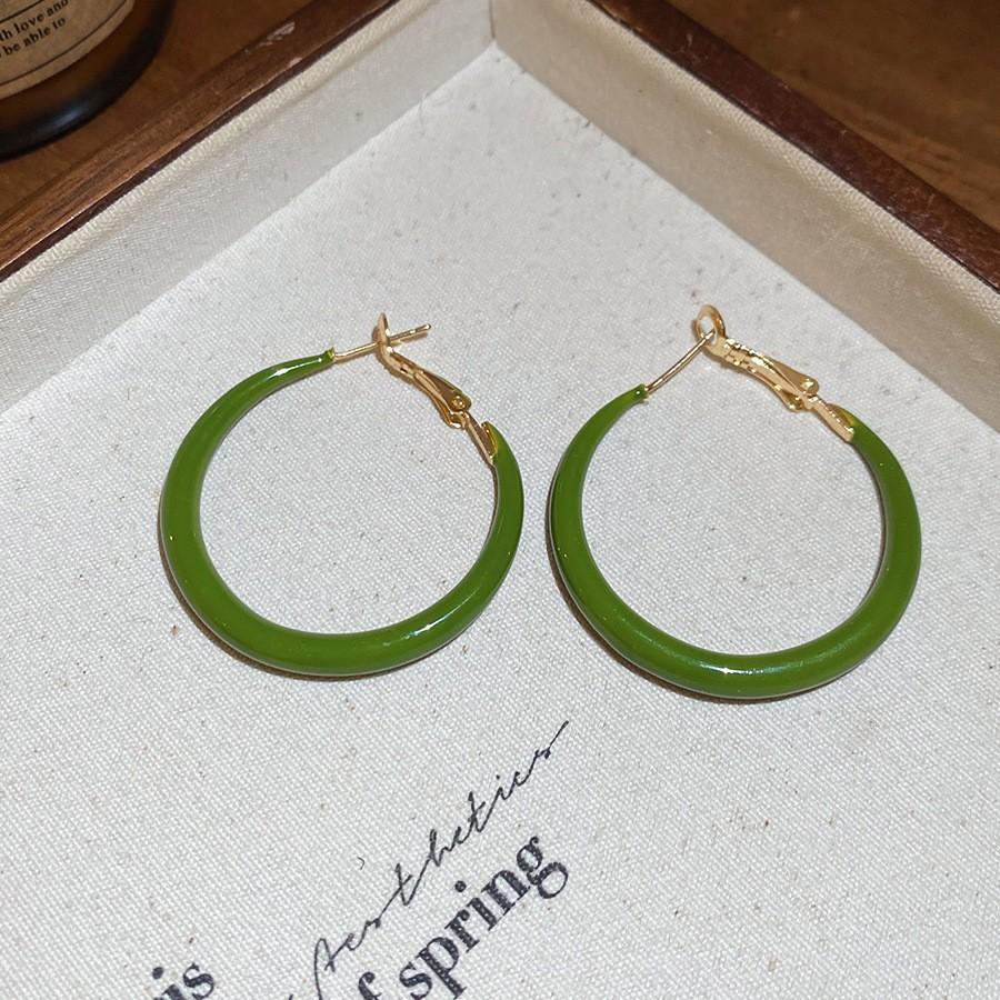 Silver Needle Green Butterfly Flower Pearl Stud Earrings Small Fresh High-end Earrings Earrings Women