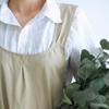 Retro Floral Cotton Linen Apron - Japanese & Korean Style, Comfortable Women's Bib with Printed Logo