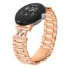 Для Google Pixel Watch 2/Pixel Watch Ремінець для годинника Декор стразами 3 намистини Браслет для годинника з нержавіючої сталі