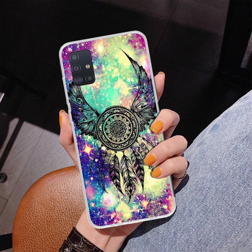 Retro Feather Dreamcatcher Phnoe Case for Samsung Galaxy A12 A22 A32 A42 A52 A51 A50S A20S A10S A41 A31 A21S A40 A30S A20E A71 A