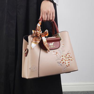 Bestickte Umhängetasche Dame Mutter 2025 neue Schultertasche Handtasche hochwertig große Kapazität