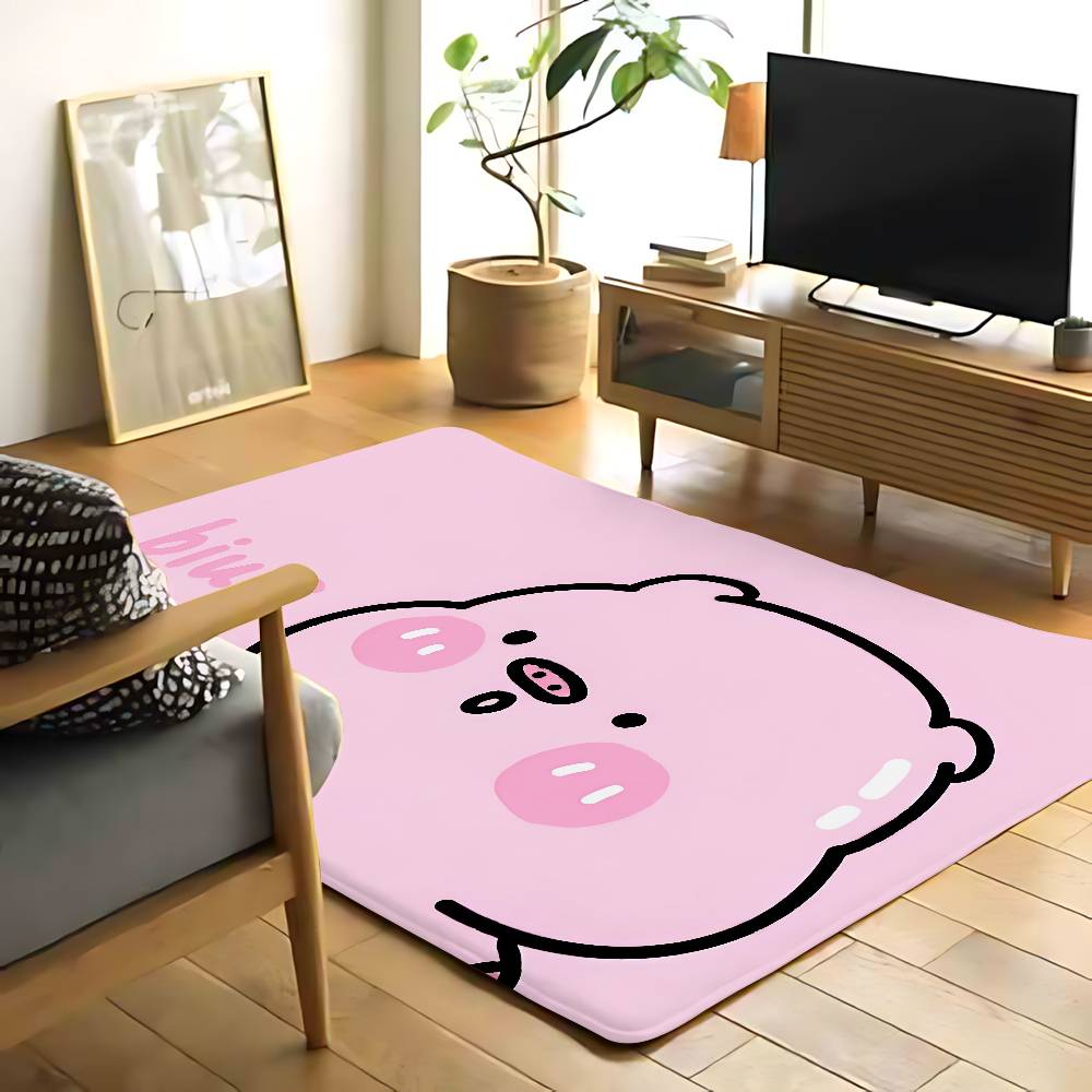 Cartoon Pink Cute Rabbit Bear Dog Floor Mats Home Laundry Rug Carpet For Living Room Decor Lounge Area Antislip Foot Mat Doormat