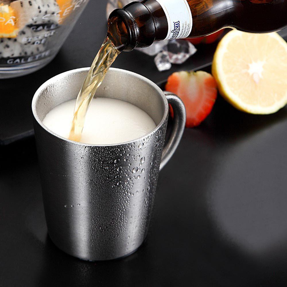 Double Wall Stainless Steel Anti-scald Kitchen Accesssories Mug Beer Cup Coffee Mug Water Mugs Cup