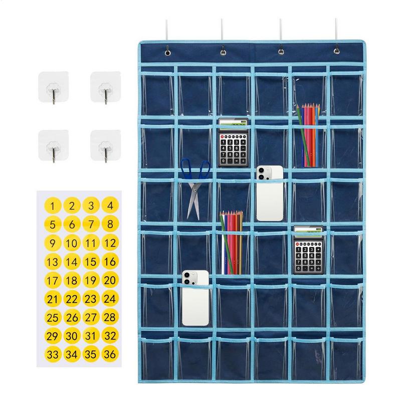 Classroom Pocket Chart Organizer Calculator Holder Classroom Pockets 36 Pocket Calculator Organizer Classroom Pockets with Hooks
