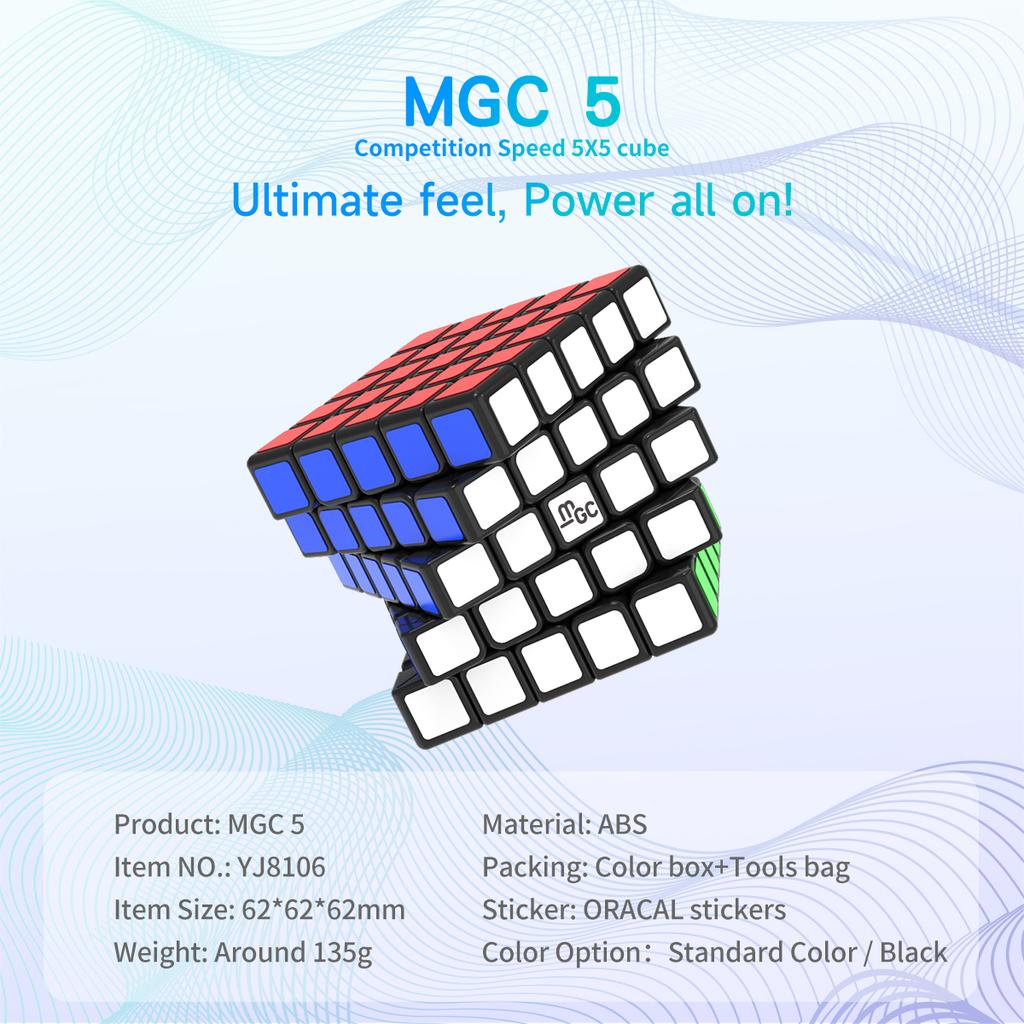 Non-Toxic Yj Mgc 5X5X5 Magnetic Magic Cube Competition Educational Toys 5X5 Speed Puzzle Cube Cubo Magico Children Gift