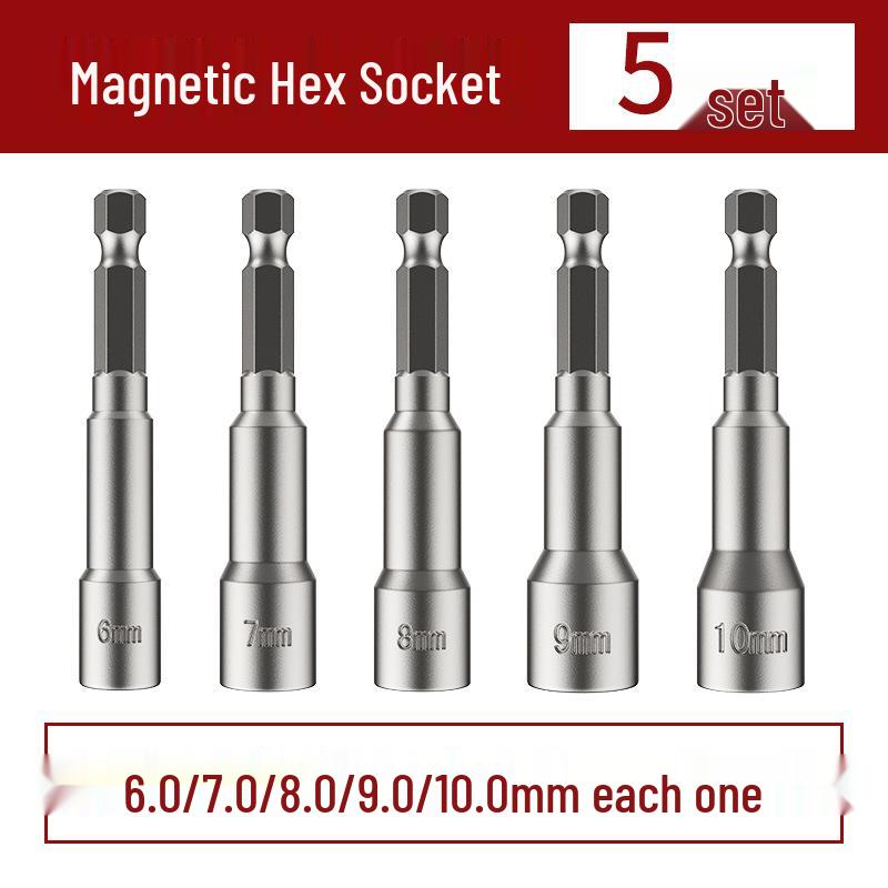 8mm Sechskant Selbstschneidende Schraube Elektrischer Schraubenschlüssel mit Starkem Magnetischem Bit