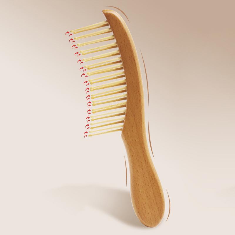 Anti Static Wide Tooth Hair Comb Wood Comb For Hair Styling Detangling Hair Brush Women Head Scalp Meridian Massage Brush
