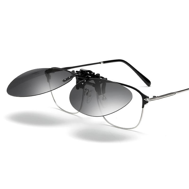 Unisex Polarized Clip-on Flip-up Sunglasses Uv400 Protection Mens Womens Fishing Driving Night Vision Lens Clip Goggle Glasses