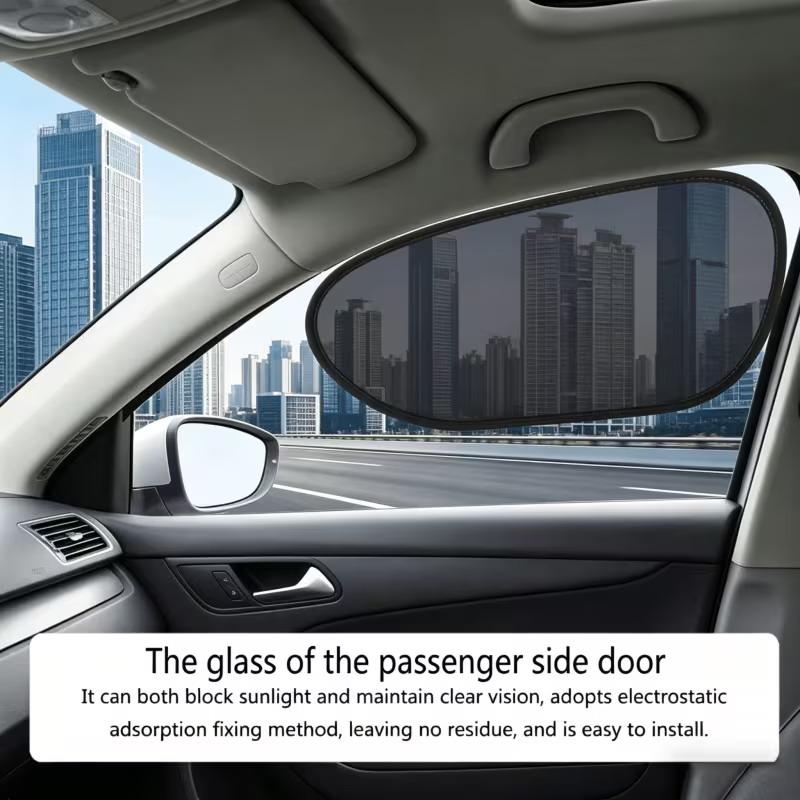 2pcs Anti-Glare Car Sunshade Effective UV Protection Clear Vision Sunlight Block for Safe Driving