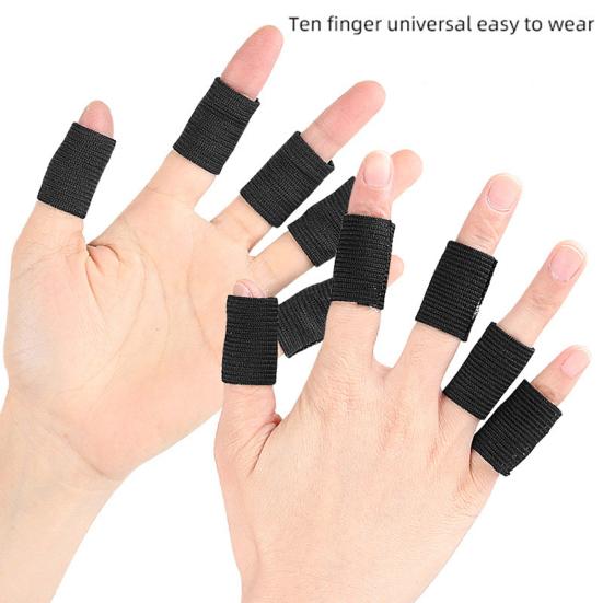 10Pcs Sports Finger Sleeve Thumb Brace Protector Elastic Breathable Finger Tape for Basketball Tennis Gym