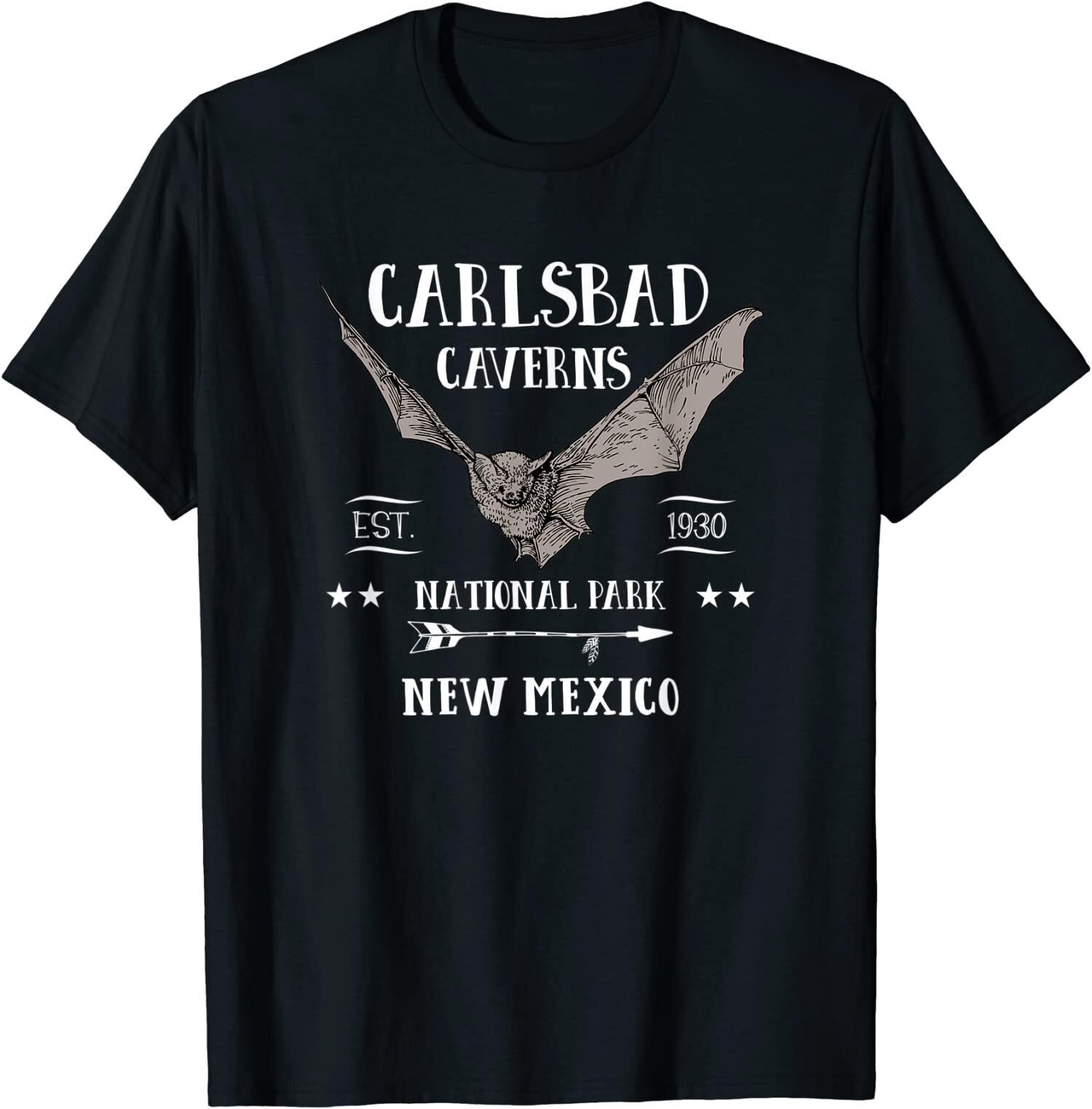 NEW LIMITED Carlsbad Caverns National Park Bat Design Souvenir Gift T-Shirt L