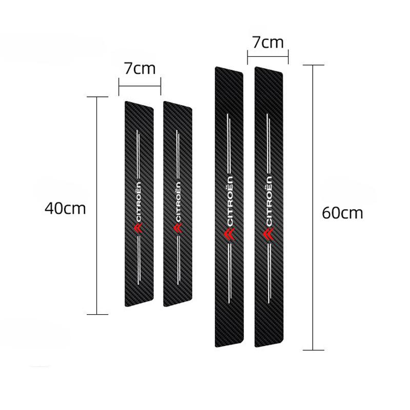 

Leather Car Door Decals Carbon Fiber Threshold Anti Scratch For Citroen e-C3 X C5X C3 C4 Cactus Picasso C-Crosser C6 C1 C-Elysee