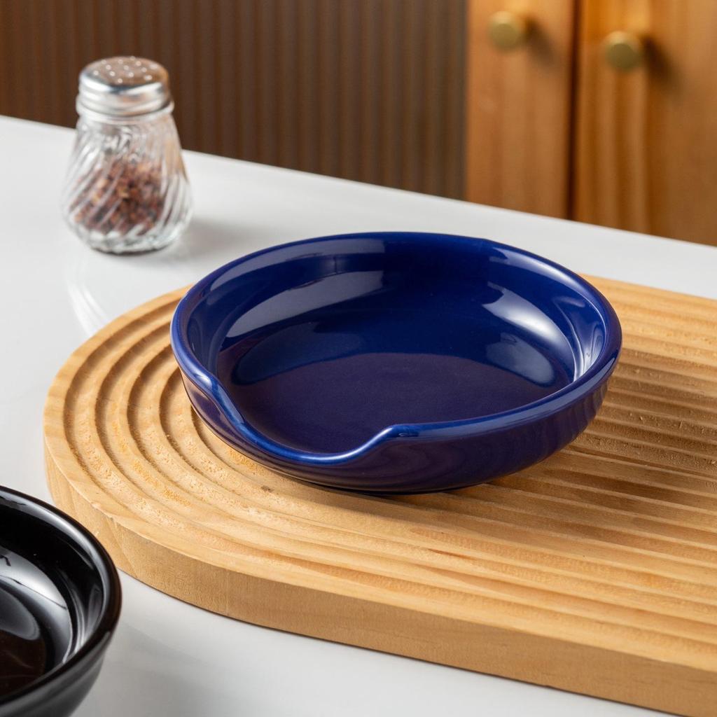 Ceramic Spoon Rest and Utensil Holder for Rice Spoon, Spatula, Soup Spoon, Chopsticks, Knife, and Fork.