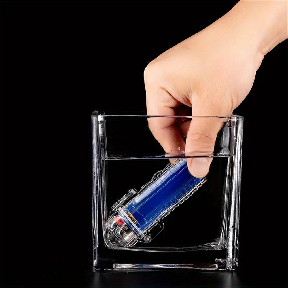 1pcs Stylish And Durable Transparent Waterproof Clear Cigarette Case Box Neck-Hung Portable Plastic Lipstick Lighter Card Storag