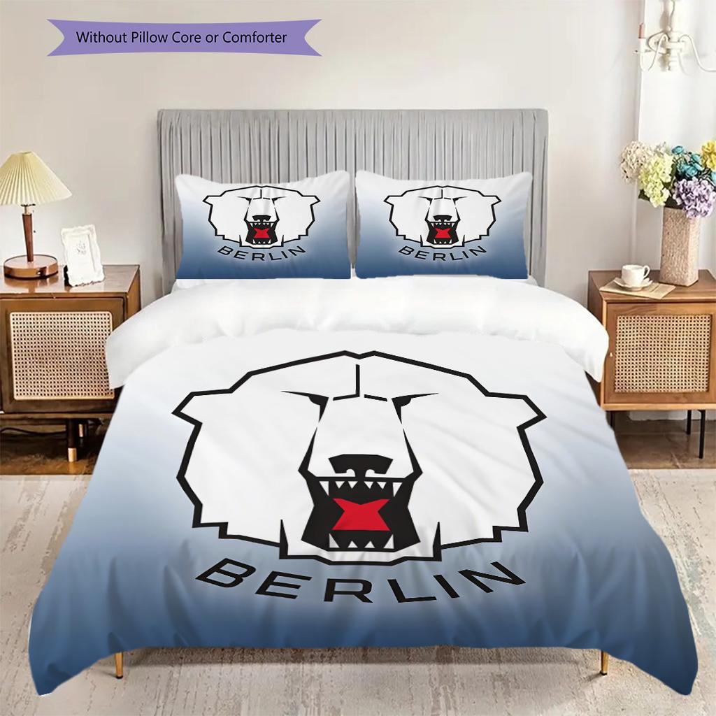 Eisbaren Berlin Mönster Sängkläder Täcke Set Örngott Kuddfodral Heminredning Födelsedagspresent (1 * påslakan + 2 * örngott, utan kärna)