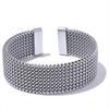 Waterproof Weave Cuff Bracelet Golden/Silver Plated Open Cuff Bangle  Party Wear