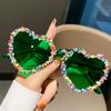 Cute Luxury Vintage Sunglasses Heart Shape Candy Color Punk Sunglasses Beach Sun Glasses Party Eyewear