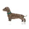Women Men Exquisite Luxury Crystal Dog Brooch Pin