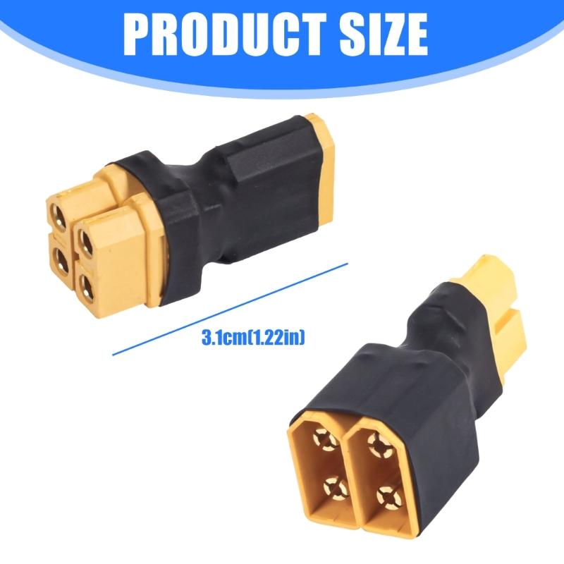 Adattatore Connettori Paralleli XT60 Per Espansione Batteria Connessione Affidabile Saldatura Sicura Leggero 1 Femmina a 2 Maschi