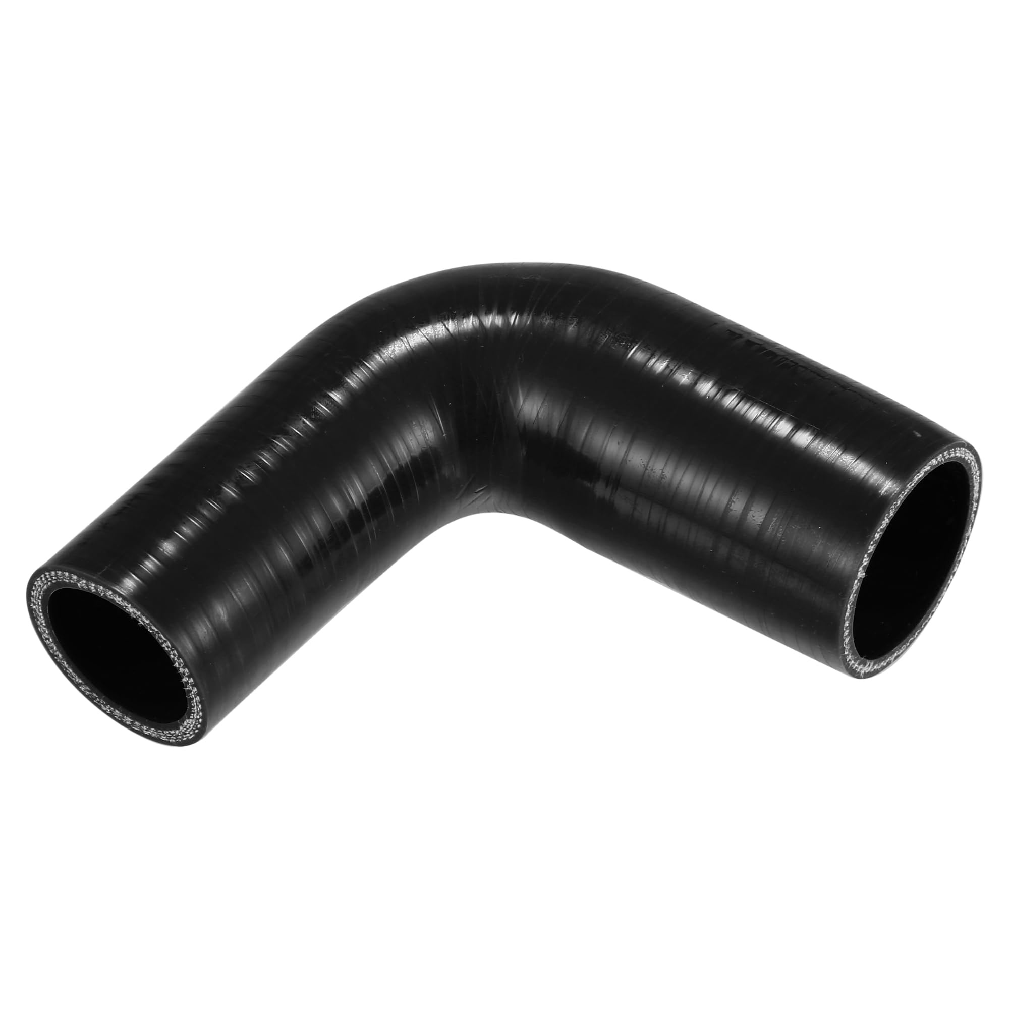 

X AUTOHAUX 1pcs 35mm/1.38 -45mm/1.77 Inner Diameter 102mm/4.02 Length 90 Degree Black Car Silicone Hose Hose Universal 90° Inner diameter 45-35mm чорний