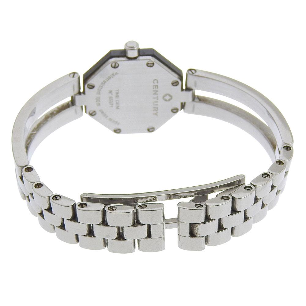 CENTURY Time gem Watches 1P diamond White shellDial Stainless Steel Quartz Analog display Women Used