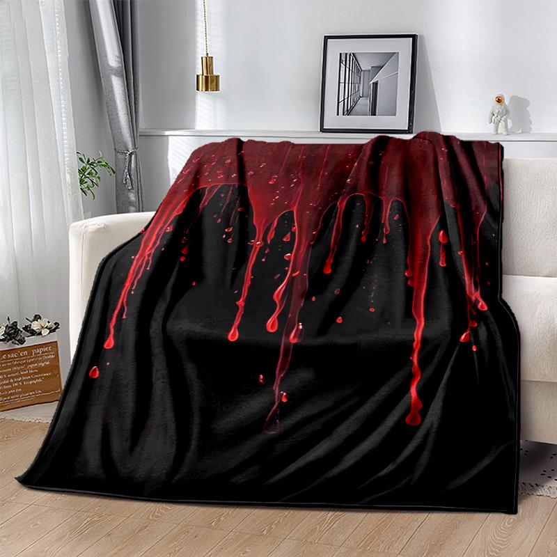 Slayer Blood Dripping Flannel Blanket Soft All-Season Throw, Design for Camping, Car Travel, Hiking Sofa, Bed, Office Perfect Gift for Parties