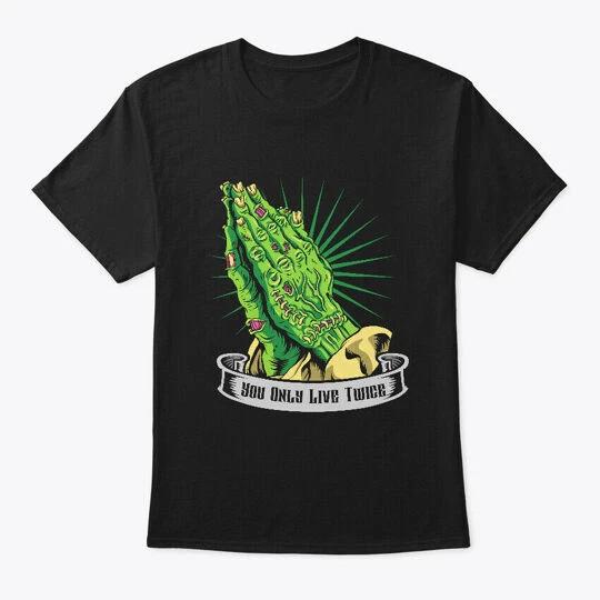 

Футболка Хэллоуин Зомби Живешь Только Дважды Сделано в США Размеры от S до 5XL S