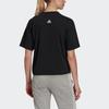 Adidas W Big Logo T Print Sports Short Sleeve Drop Shoulder T-Shirt Women Tops Black GV5174