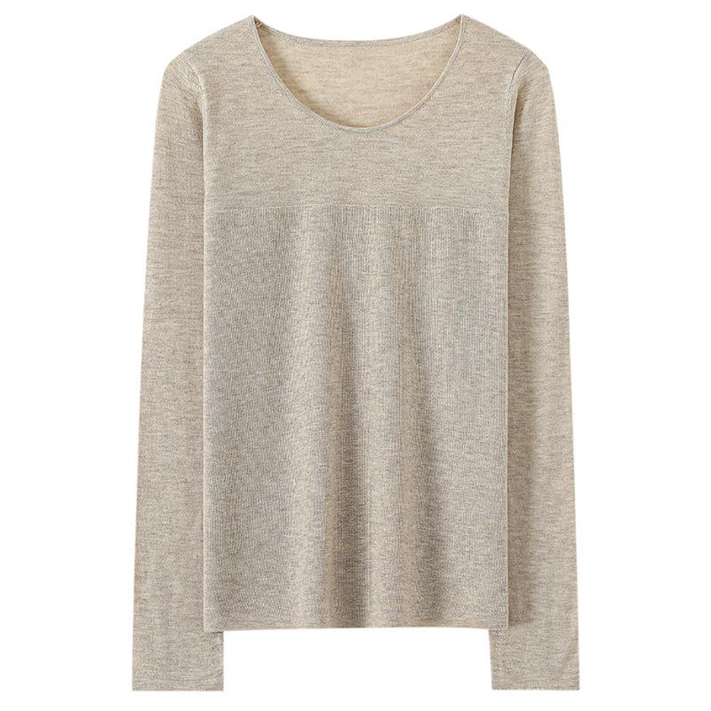 Women's Fine Wool Slimming Crew Neck Long Sleeve Knit Pullover Sweater
