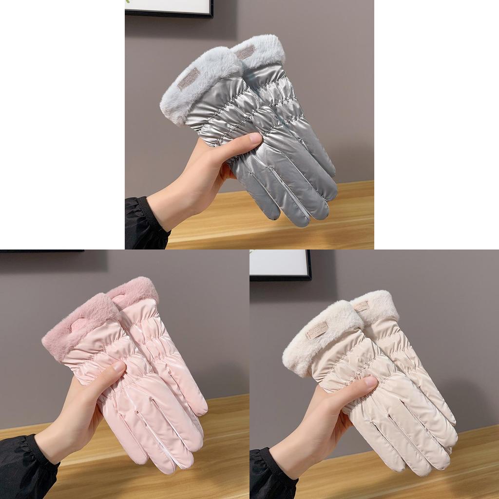 Winter Fashion Womens Fleece Lined Gloves With Touchscreen For Outdoor Commuting