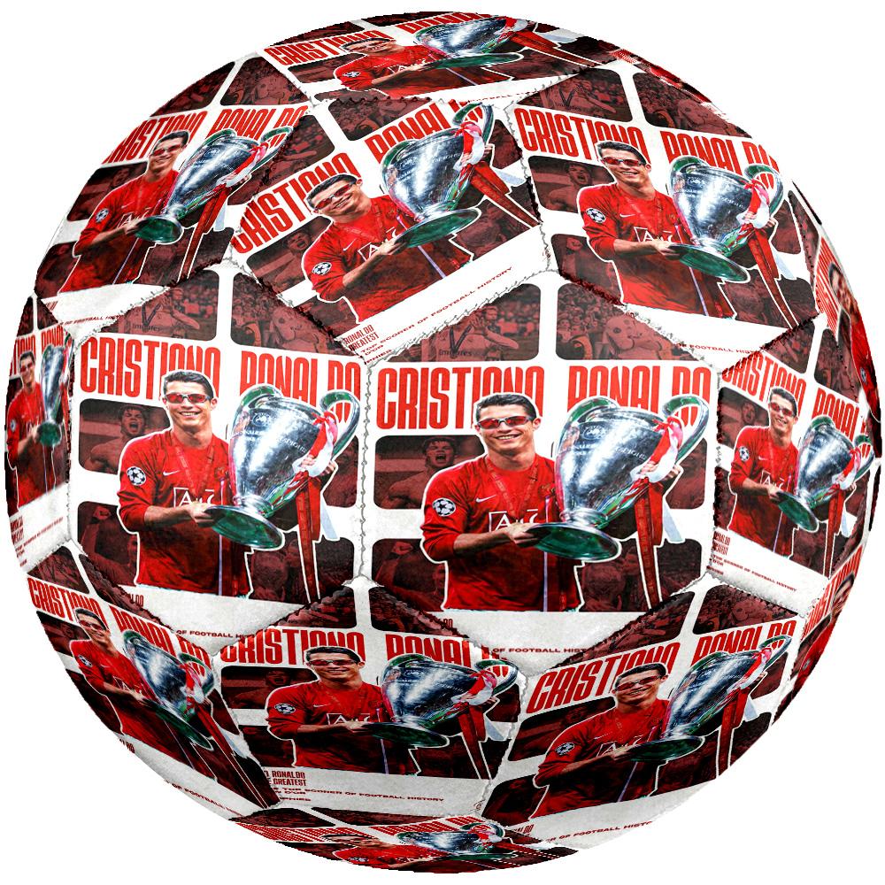 Ronaldo's Cr7 Skyward Kick Size 5 Football Machine-Stitched Indoor/Outdoor Training and Matches Perfect Commemorative Gift for Soccer Lovers