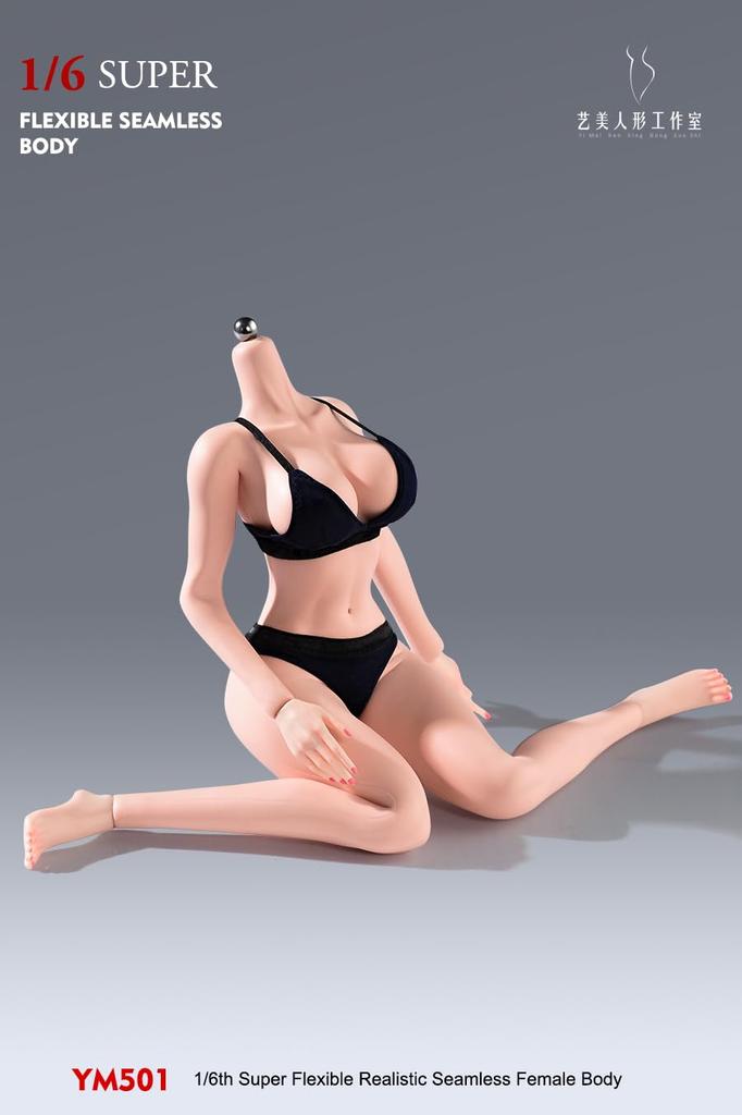 Toys & Hobbies [TOYBARJAPAN] 16 Scale Action Figure YIMEI YM501 Super Large Bust Platinum Silicone Beautiful Female Seamless Body with Sculpted
